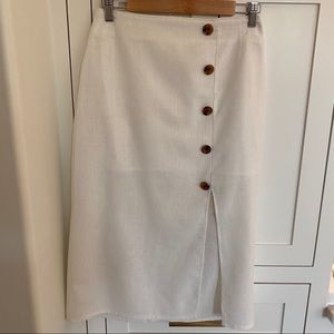 Urban Outfitters BOG linen button front skirt